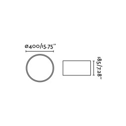 Plafón Seven LED con mando 40cm Faro